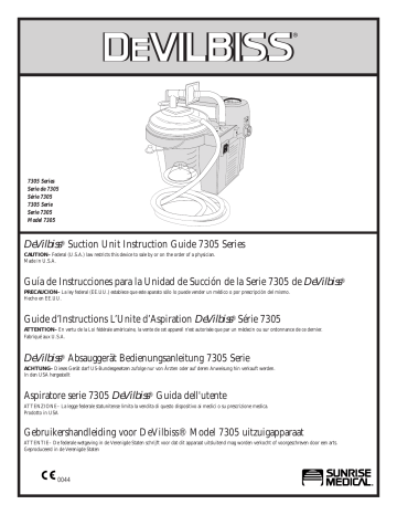 DeVilbiss 7305, 7305 SERIES Manuale Utente | Manualzz