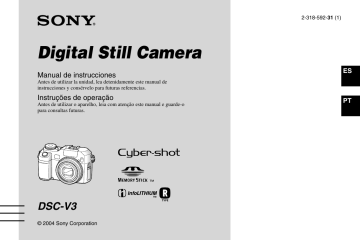 Sony DSC-V3 Cyber-shot® Digital Still Camera Manual de usuario | Manualzz