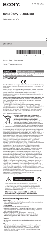 sony srs xb12 manual