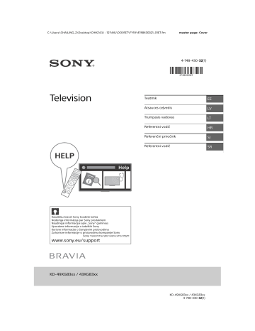 Sony KD-43XG8305 XG83 | LED | 4K Ultra HD | Visok dinamični razpon (HDR) | Pametni televizor teatmiku | Manualzz