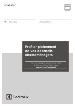 Electrolux KOABS31X - Recipe book, User manual | manualzz.com