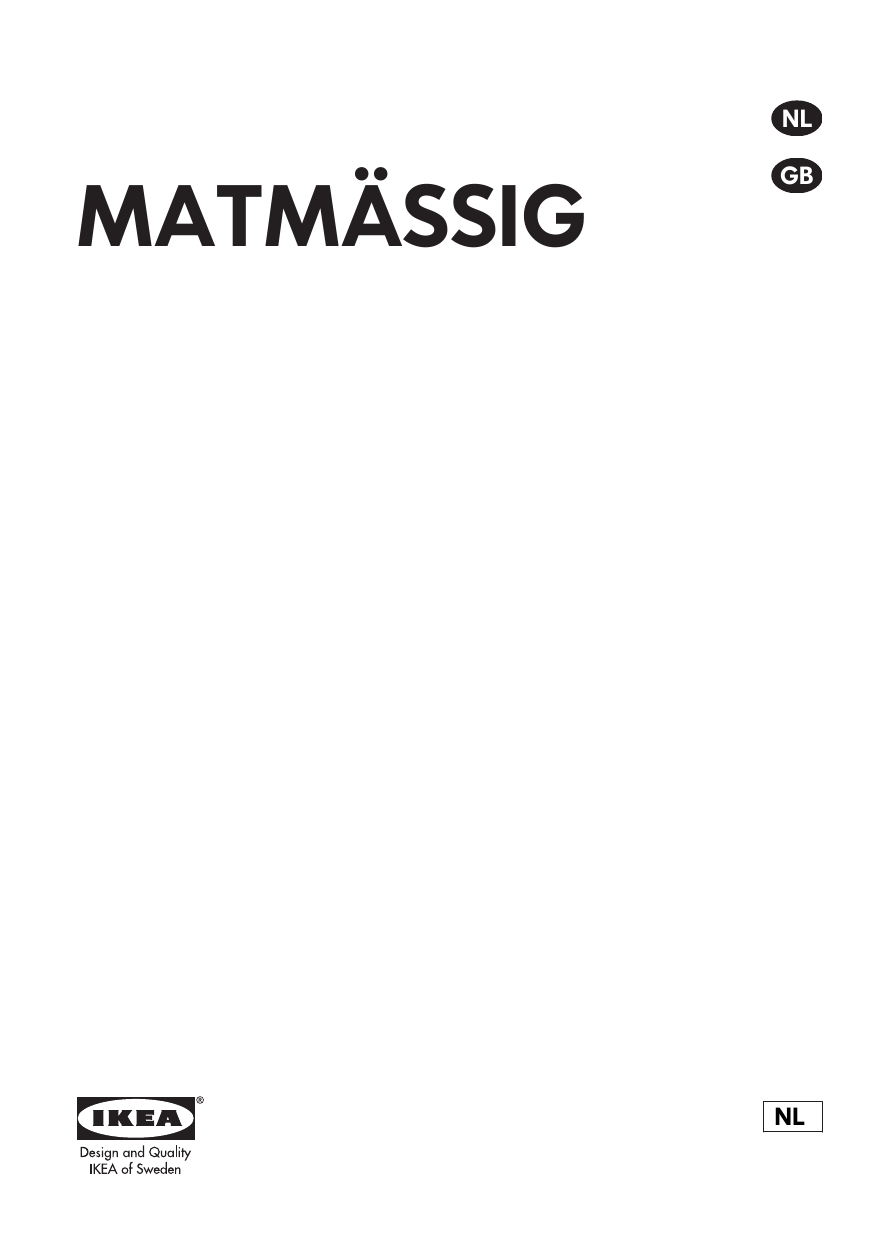 Spiksplinternieuw IKEA MATMÄSSIGG Handleiding | Manualzz WE-81
