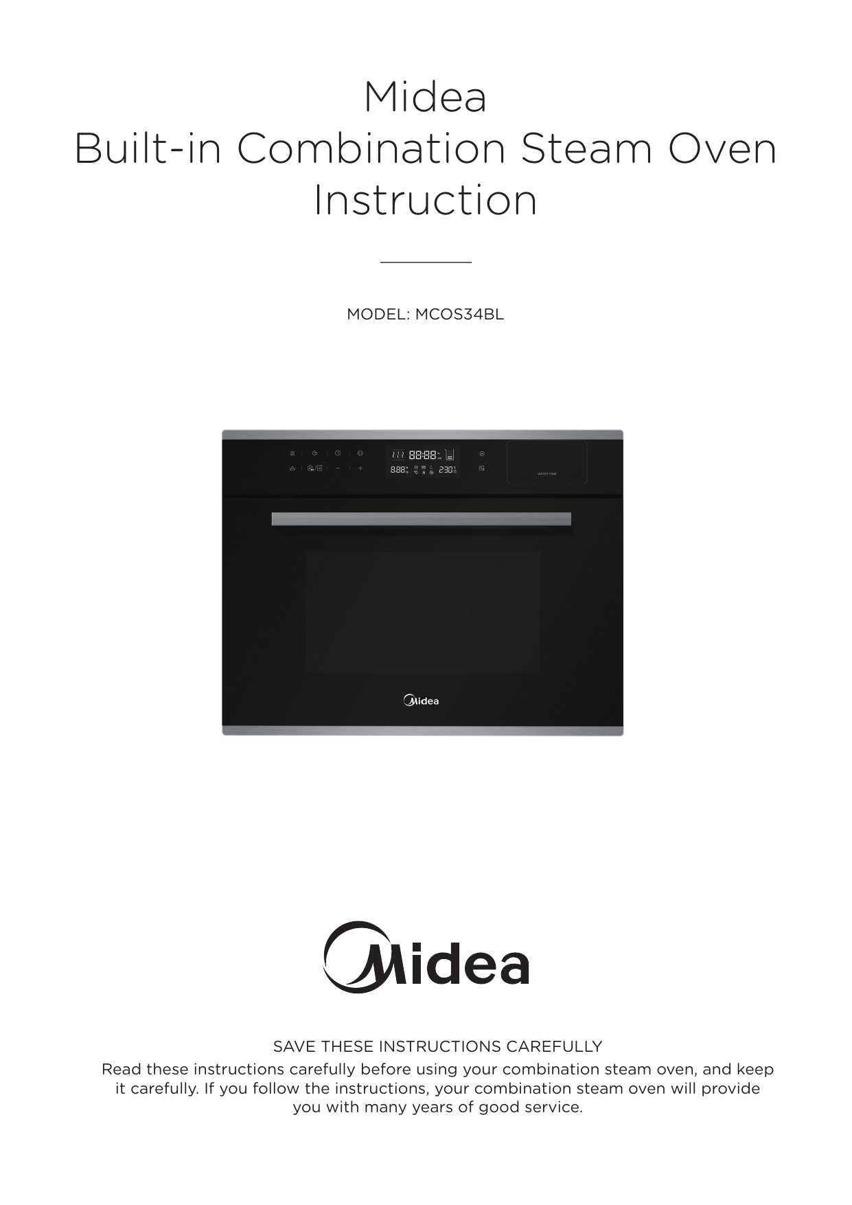 Midea MCOS34BL User Manual | Manualzz