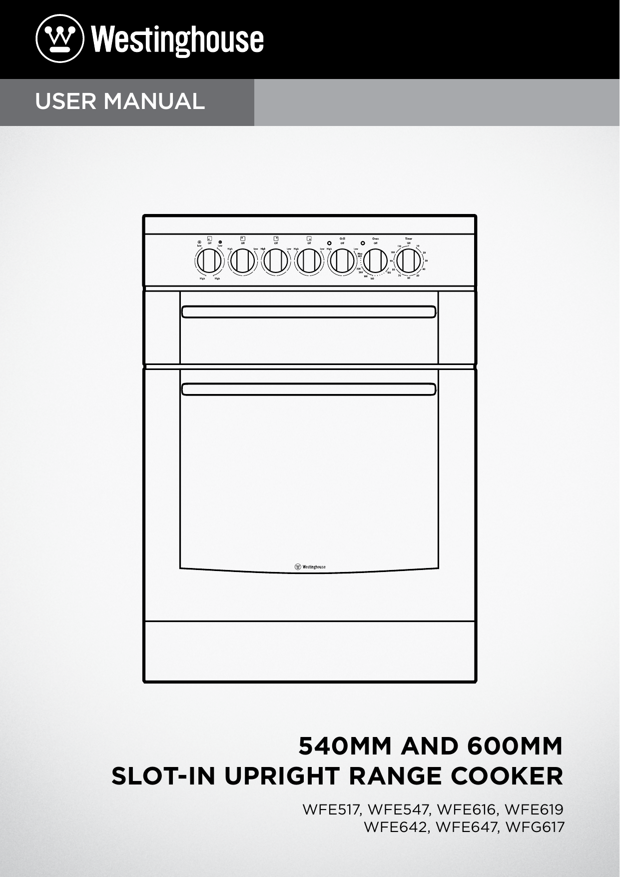 Westinghouse WFE619WA User Manual Manualzz