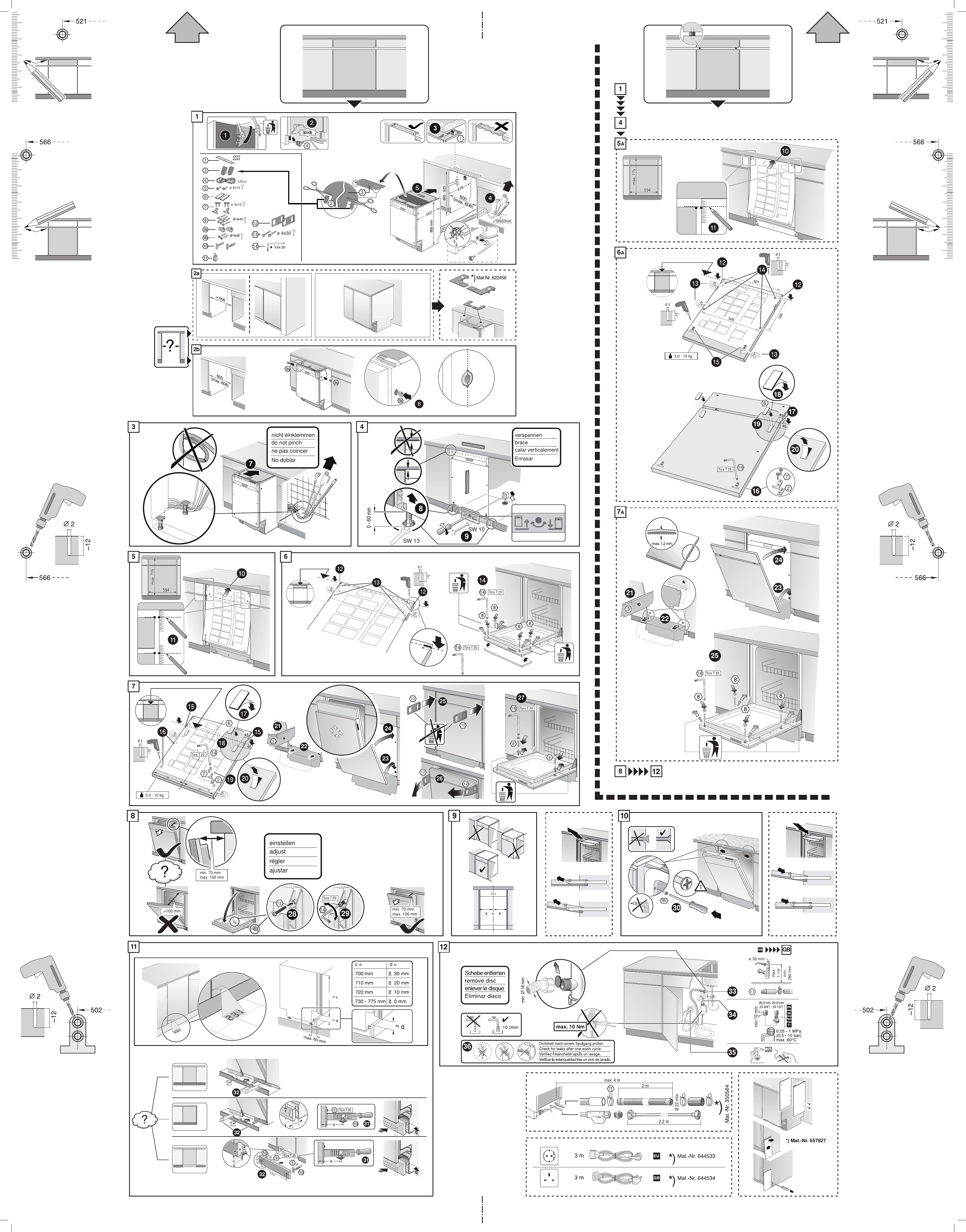 neff integrated dishwasher installation guide