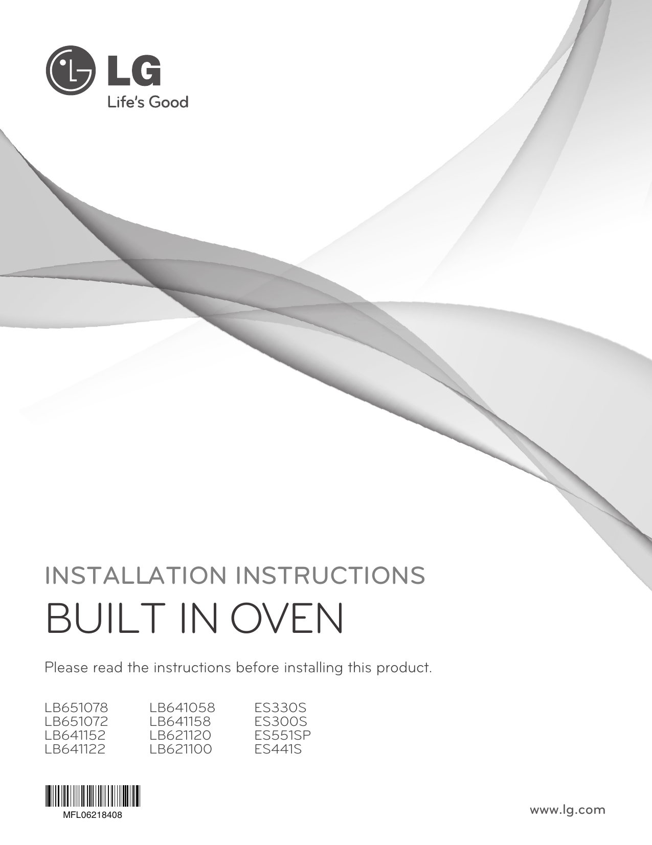 Lg Lbs Lb6211s Es551sp Installation Guide Manualzz