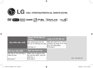 LG HT903TA Používateľská príručka | Manualzz
