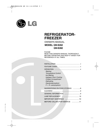 LG GN-S362ZVC Owner's Manual | Manualzz