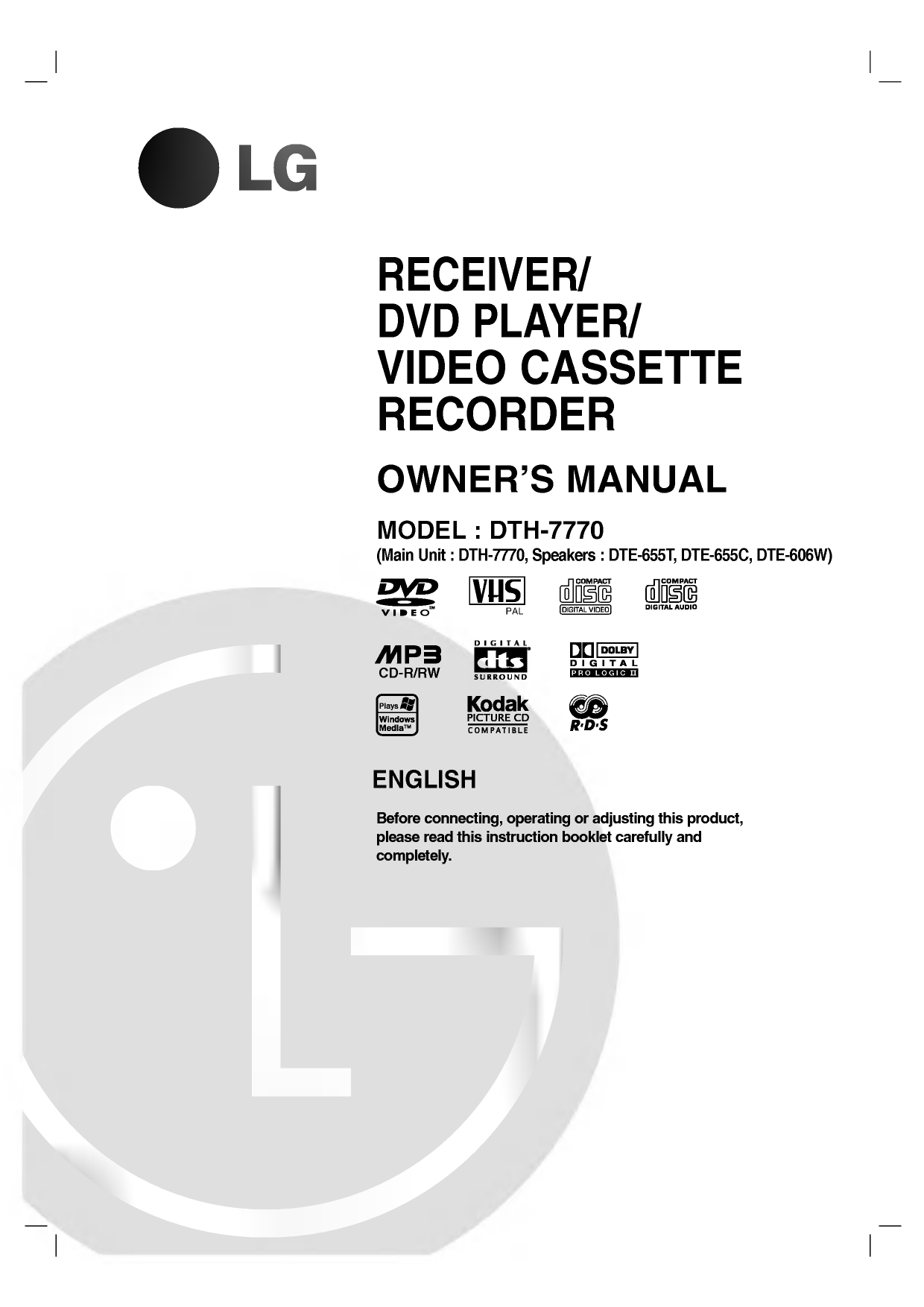 Lg Dth 7770 Dt 77791y Owner S Manual Manualzz Lg Dth 7770 Dt 77791y Owner S Manual Manualzz