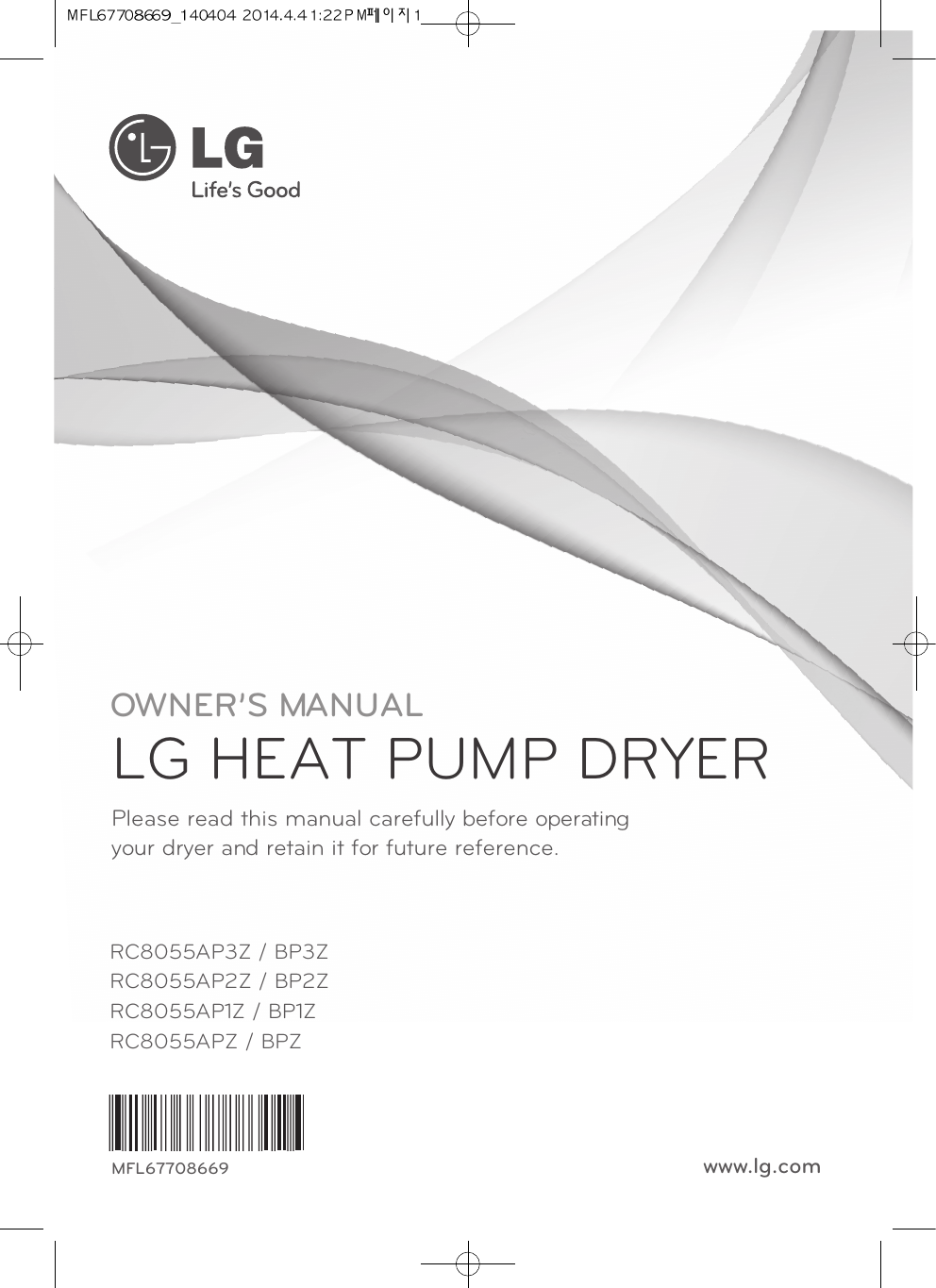 LG DLEY1701V User Manual DRYER Manuals And Guides 1311045L, 49% OFF