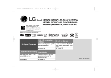 LG HT554PH User guide | Manualzz