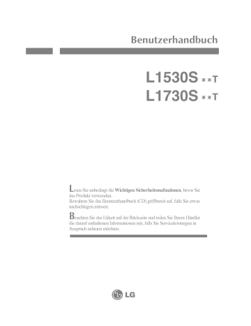 LG L1530SBNT Benutzerhandbuch | Manualzz