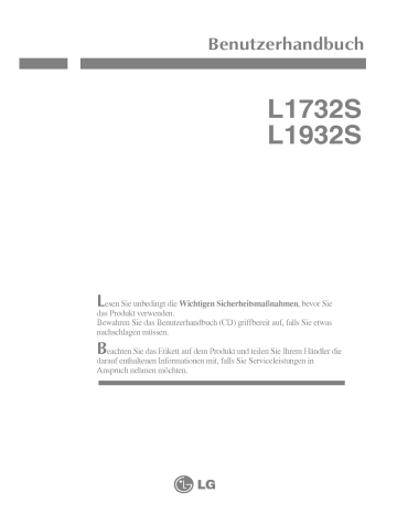 LG L1732S-SF Benutzerhandbuch | Manualzz