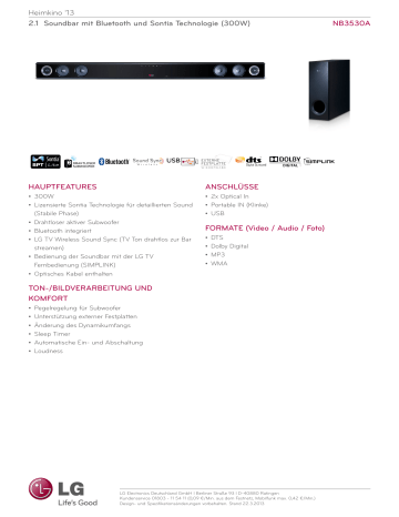 LG NB3530A Datenblatt | Manualzz