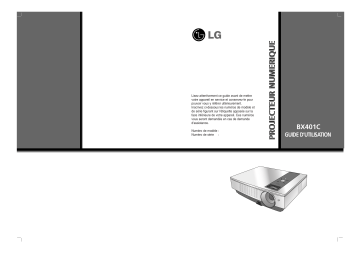 LG BX401C Manuel utilisateur | Manualzz