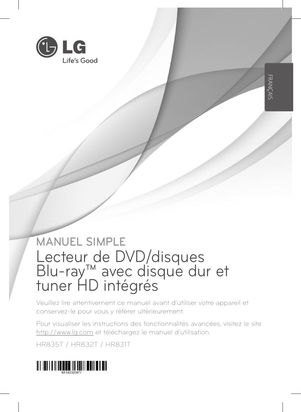 Lecteur Enregistreur 3D Blu-ray / DVD / CD - LG HR825T