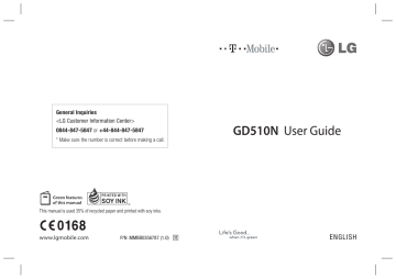 LG GD510N User guide | Manualzz