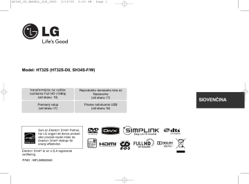 LG HT32S Používateľská príručka | Manualzz