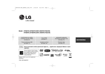LG HT964TZ Používateľská príručka | Manualzz