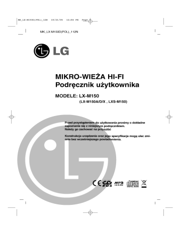 LG LX-M150D Instrukcja Obsługi | Manualzz