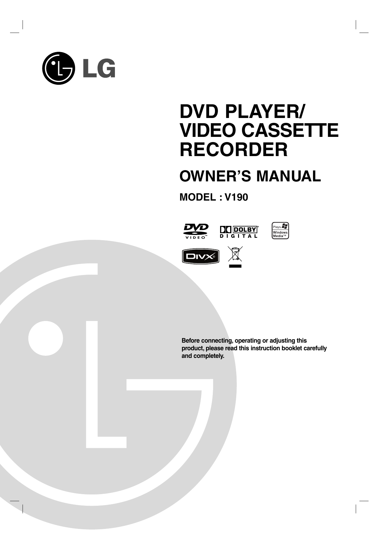 Мануал lg. LG DC-778. DVD VCR LG. LG DC 466 инструкция. LG dc488dx инструкция