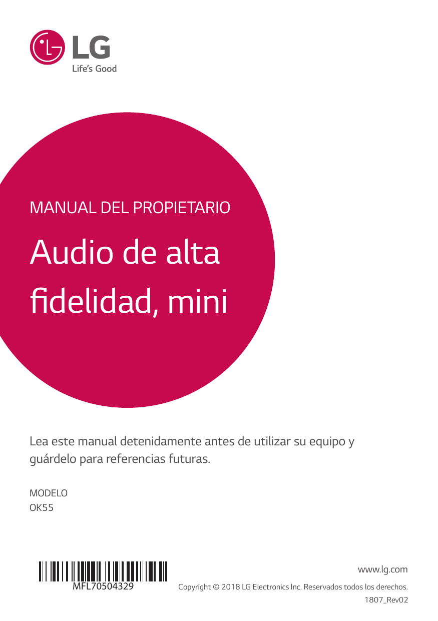 LG OK55 Manual de Usuario | Manualzz