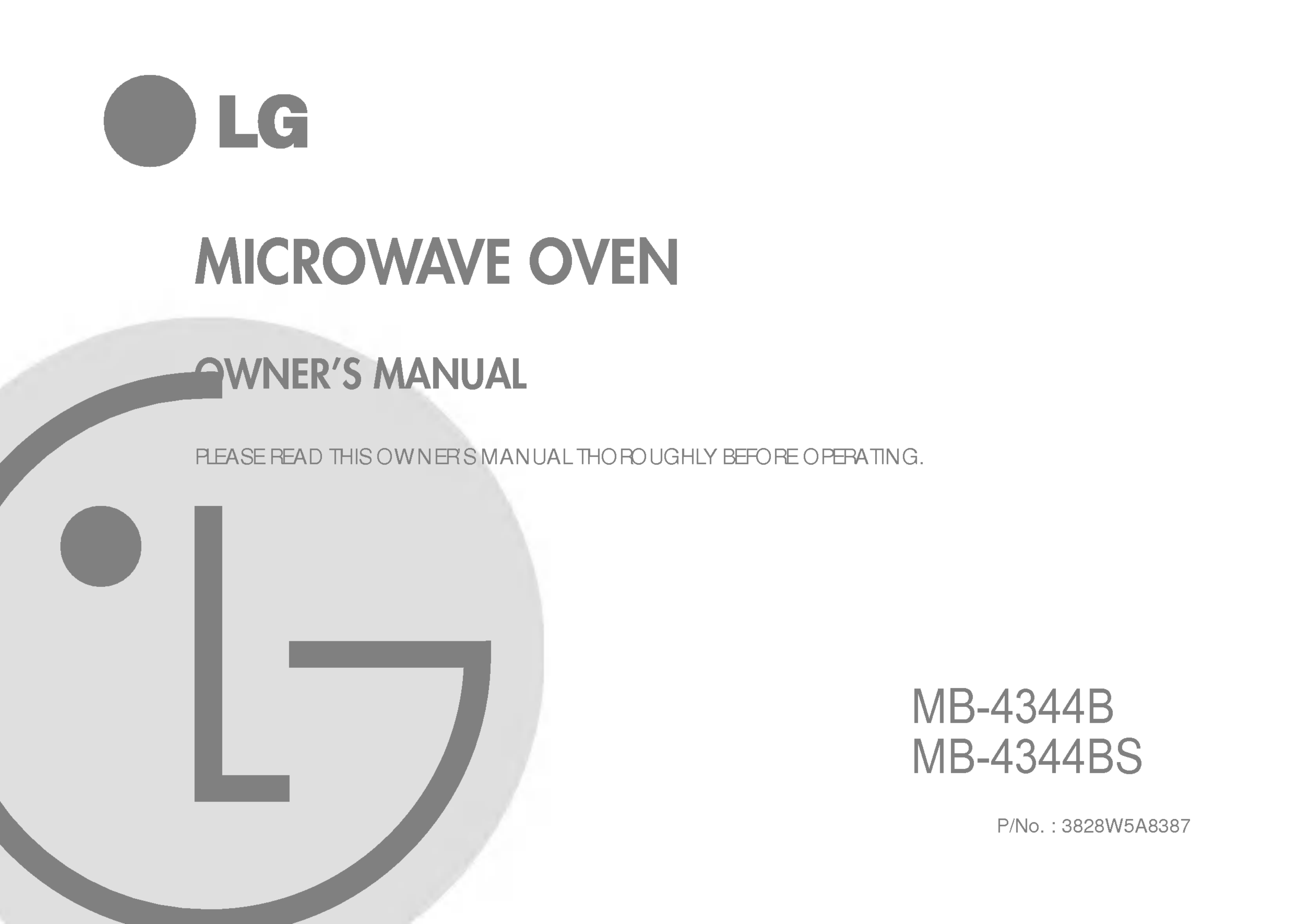 Lg Ms 2344b Parts Microwaves