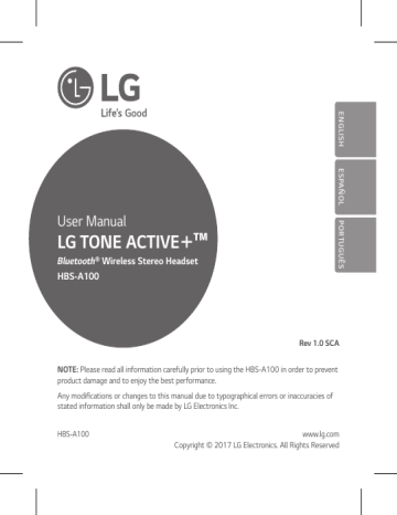 LG HBS-A100 Owner's Manual | Manualzz