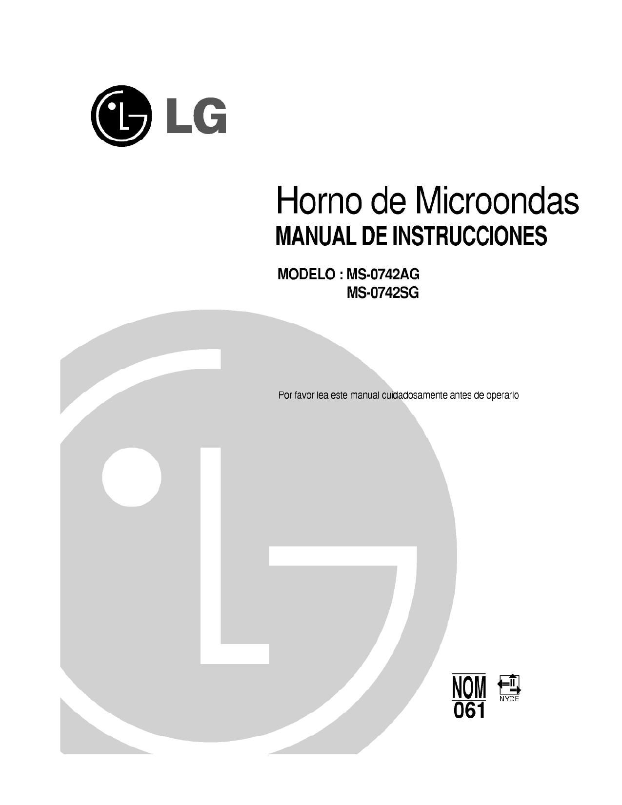 LG MS-0742SG Manual de usuario | Manualzz