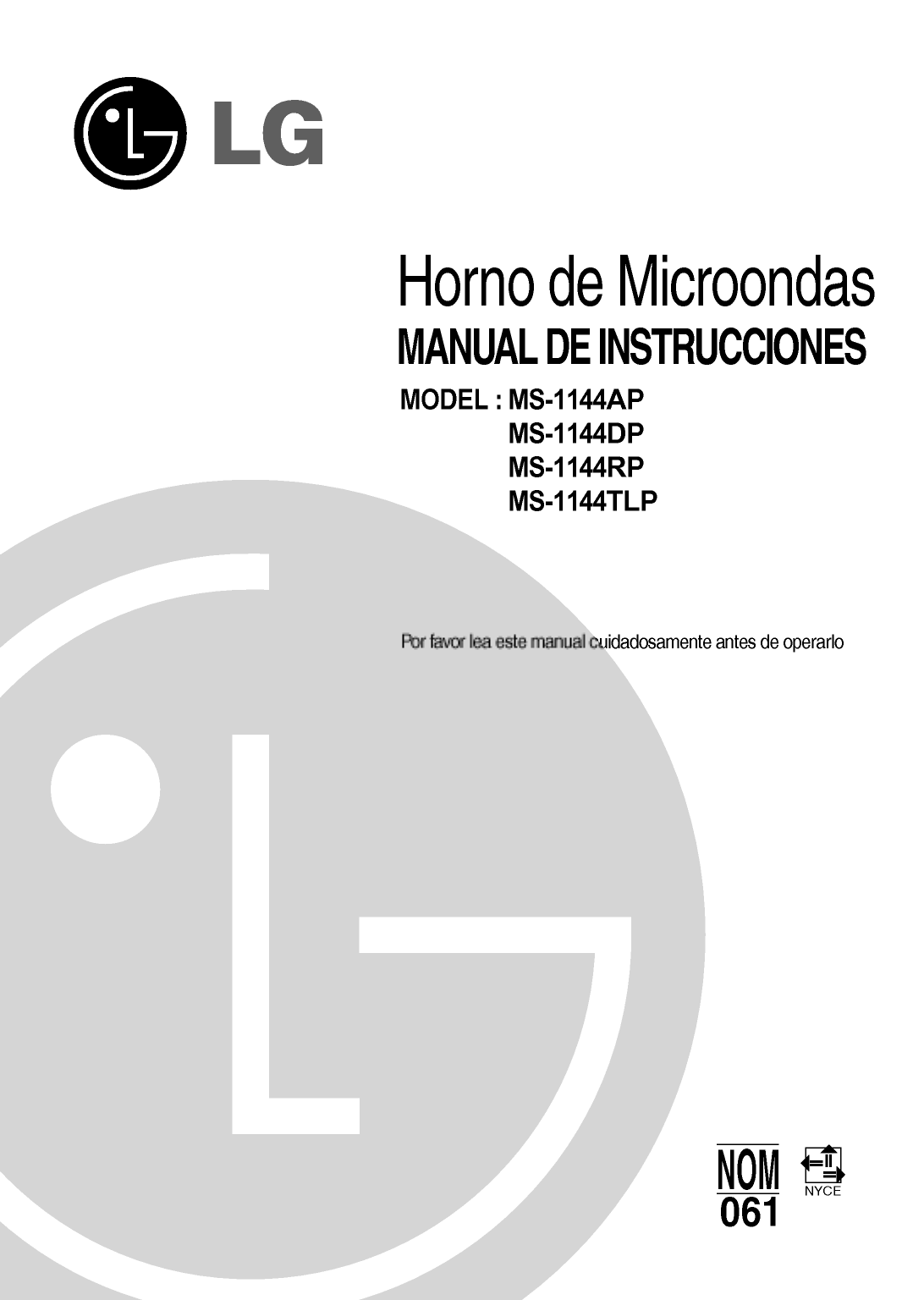 LG MS-1144AP Manual de usuario | Manualzz