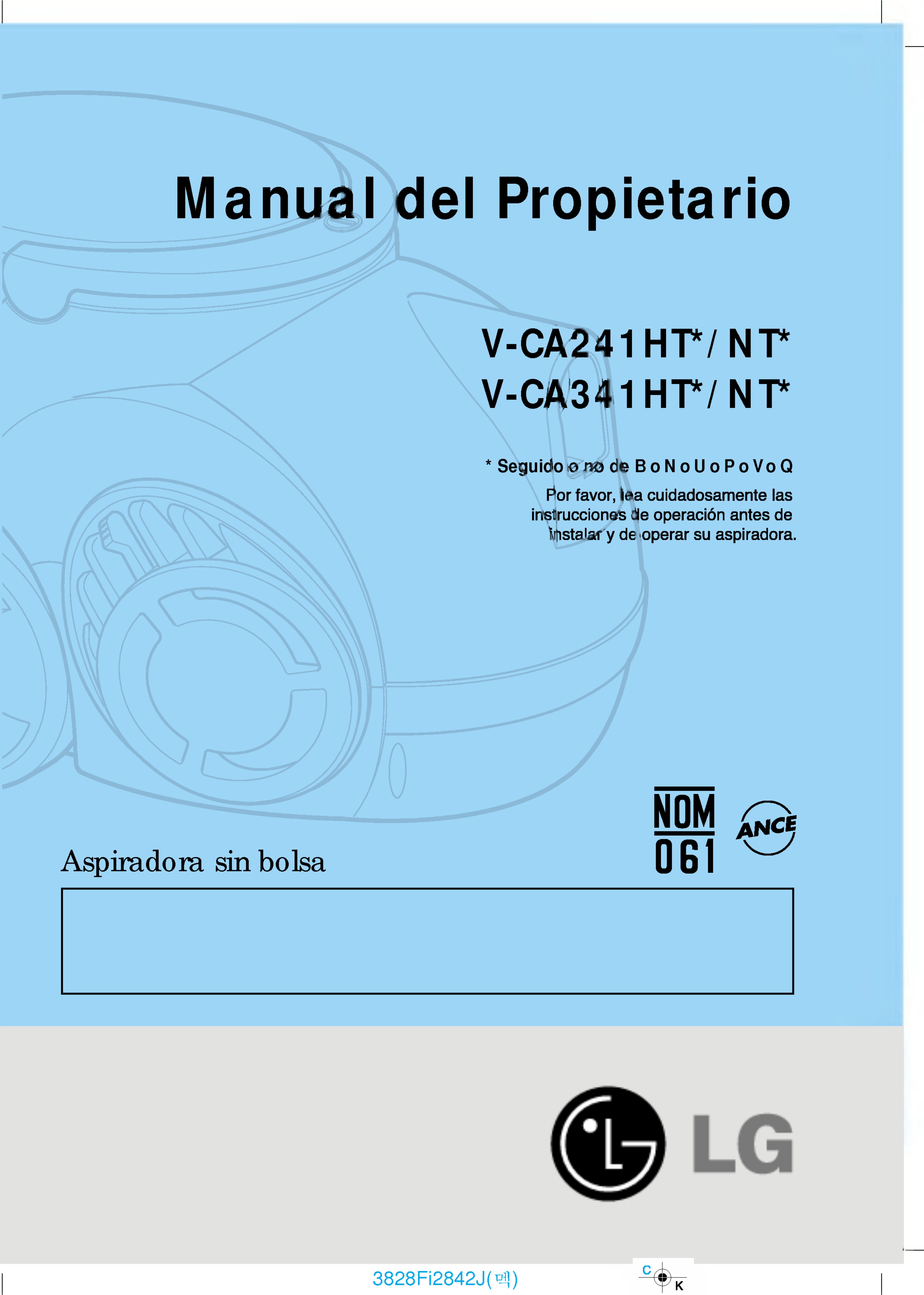 LG V-CA341NT Manual de usuario | Manualzz