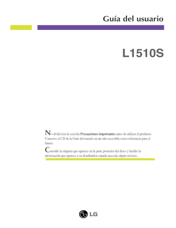 LG L1510S Manual de usuario | Manualzz