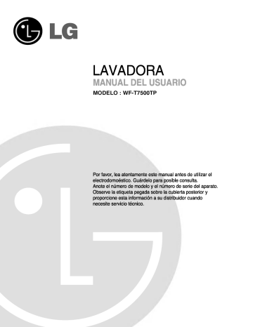 LG WF-T7500TPT Manual de usuario | Manualzz