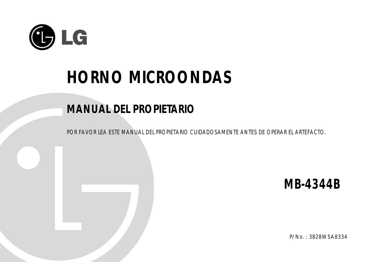 LG MB-4344B Manual de usuario | Manualzz