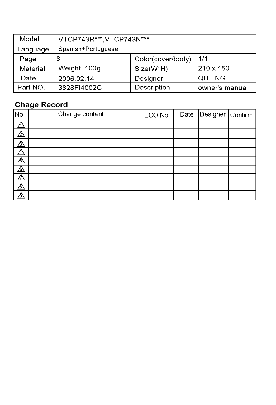 LG V-CP743RD Manual de usuario | Manualzz