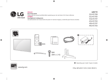 LG 43LH5700 Owner's Manual | Manualzz