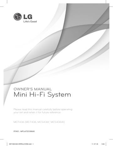 LG MCT436 Manual de Usuario | Manualzz