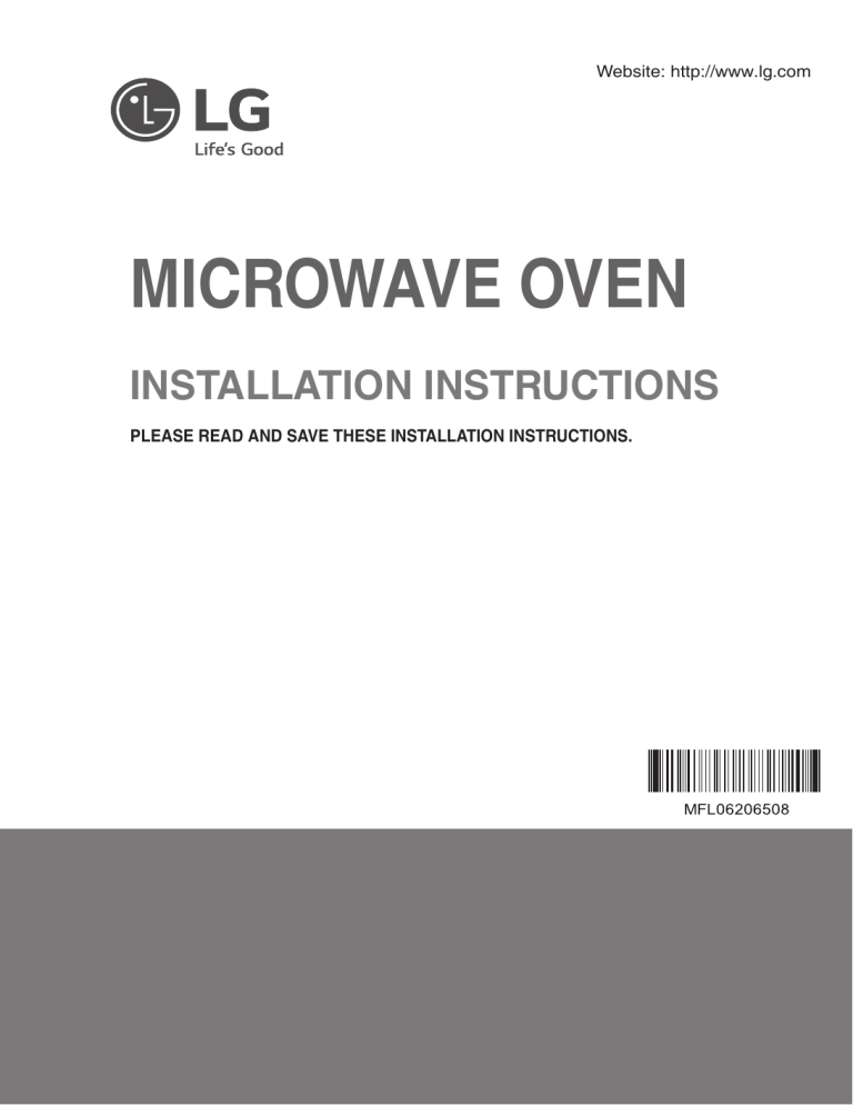 LG LMV1831SS, LMV1831ST, LMV1683ST Installation guide | Manualzz