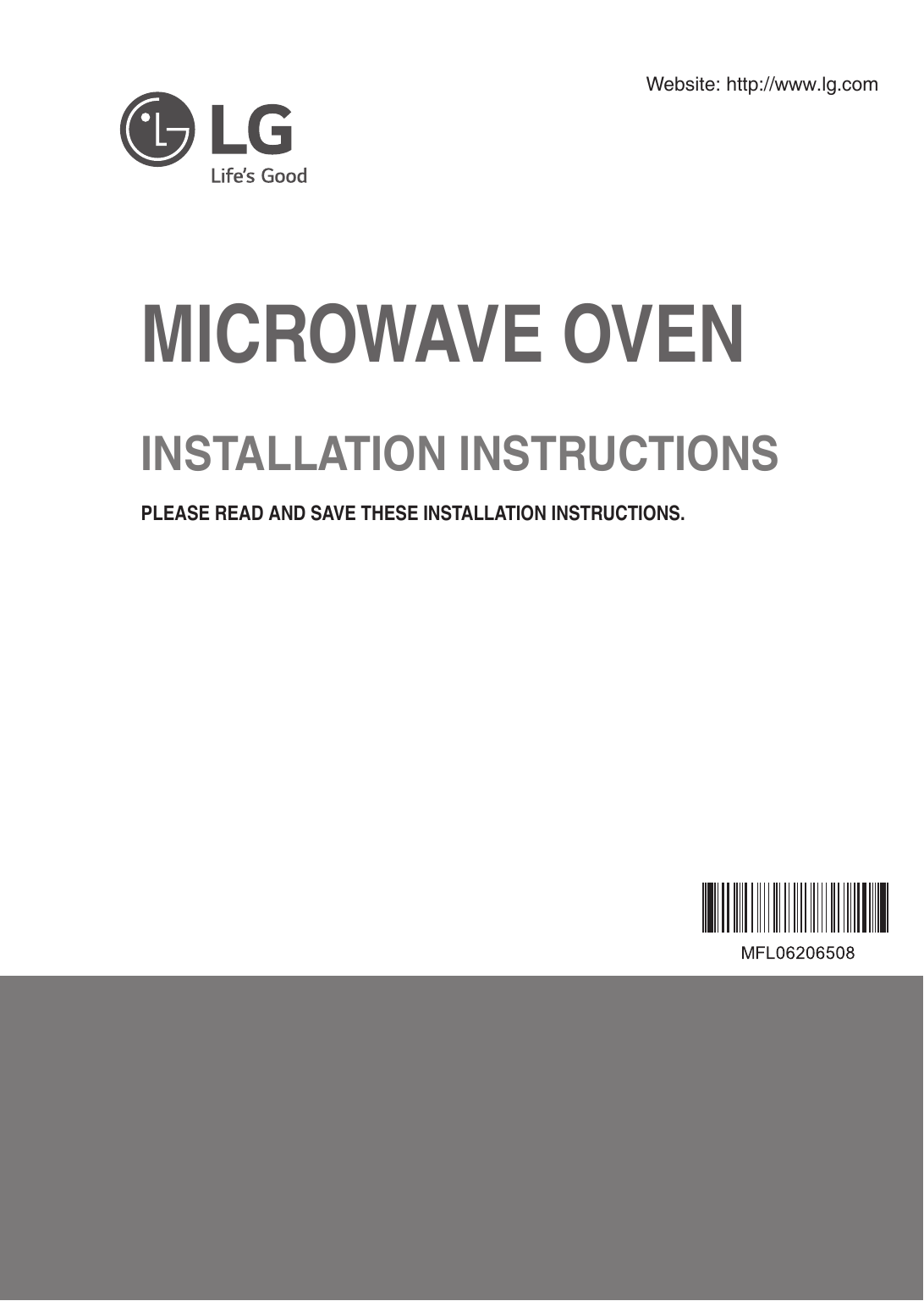 LG LMV1831ST, LMV1683ST Installation guide | Manualzz