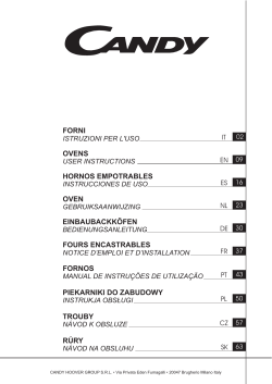 Candy Fcp602x User Manual