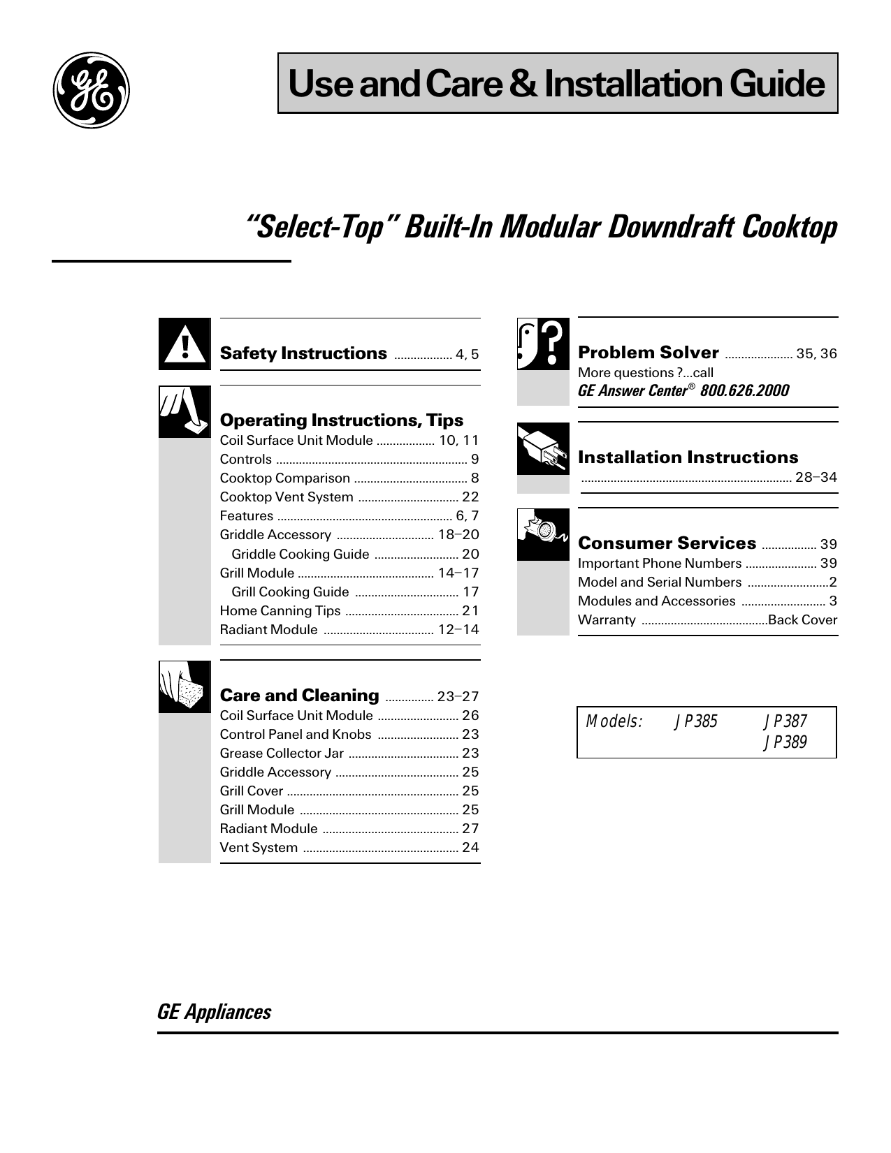 Ge Jp385wvww Use And Care Manual Manualzz Com