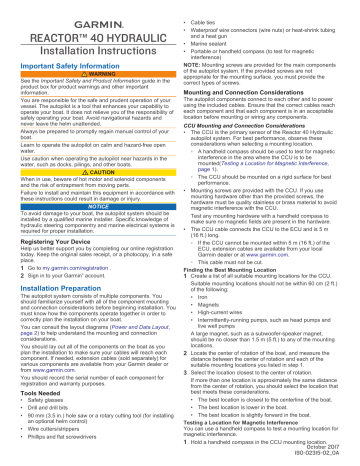 Garmin Piloto Automatico Hidraulico Reactor 40 Piloto Automatico Hidraulico Reactor 40 Sin Ghc 20 Pilote Automatique