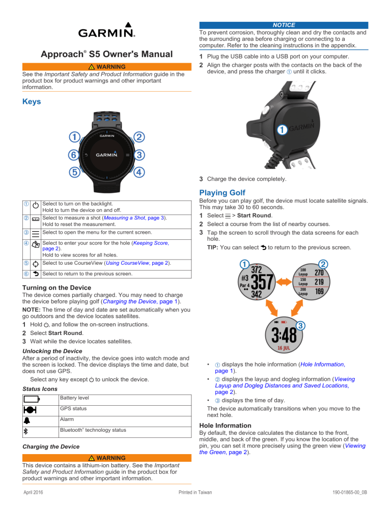 garmin s10 approach manual