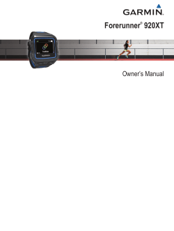 garmin forerunner 920xt manual