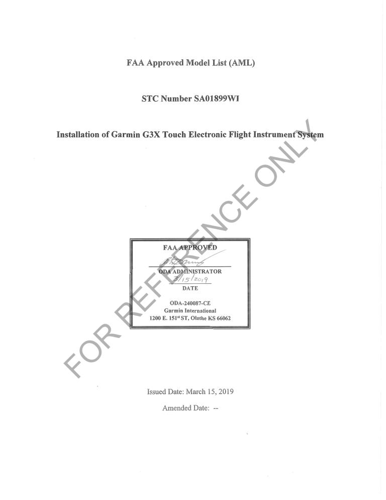 Garmin G3X Touch™ for Certificated Aircraft User manual | Manualzz