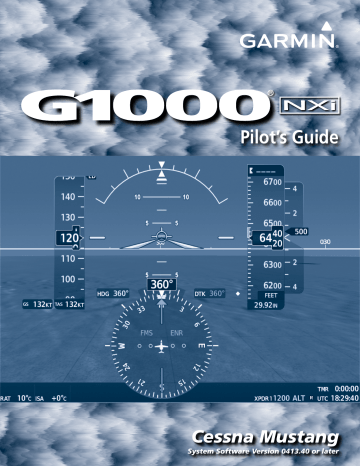 Garmin G1000 NXi: Cessna Citation Mustang G1000 NXi Pilot's Guide ...