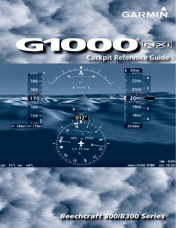 Garmin G1000 NXi: Beechcraft King Air 300/B300 Cockpit Reference Guide, G1000 NXi King Air 300/B300 Series - SSV 2286.01 | Manualzz