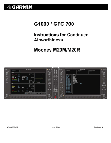 Garmin G1000: Mooney M20M G1000/GFC 700 Instructions For Continued ...