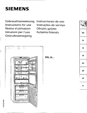 Siemens Upright Refrigerator Instruction manual | Manualzz