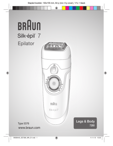 Braun Legs & Body 7280,  Silk-épil 7 User Manual | Manualzz